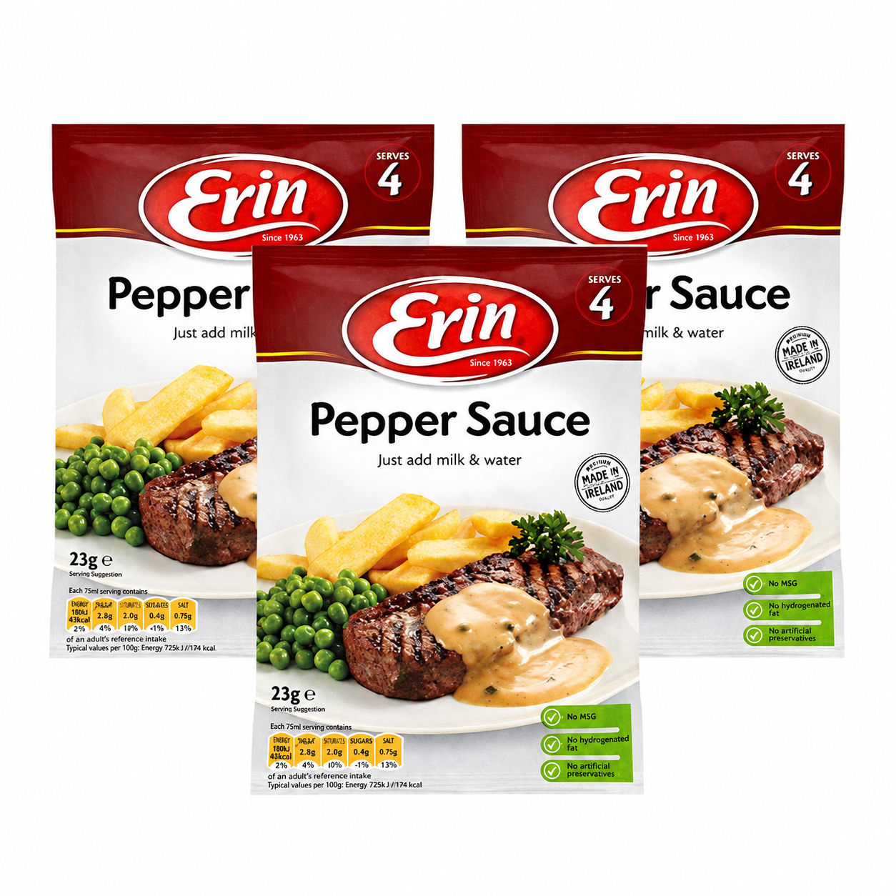Erin Pepper Sauce Irish Peppercorn Sauce per Bag 0.81 oz Erin